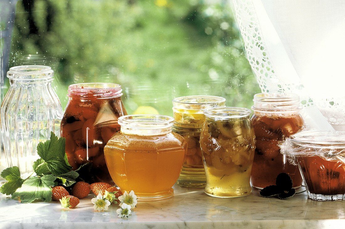 Several Homemade Jams and Marmalades