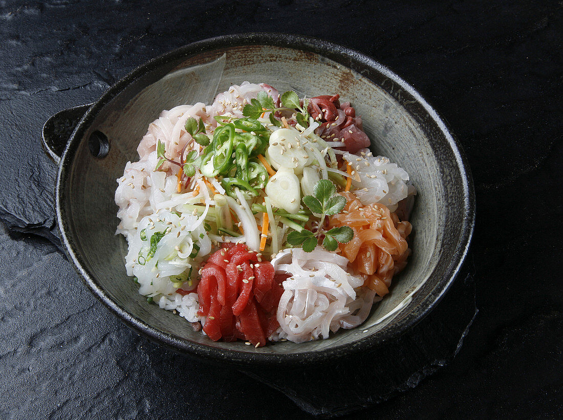 Bibimbab (Reis mit Gemüse, Korea)