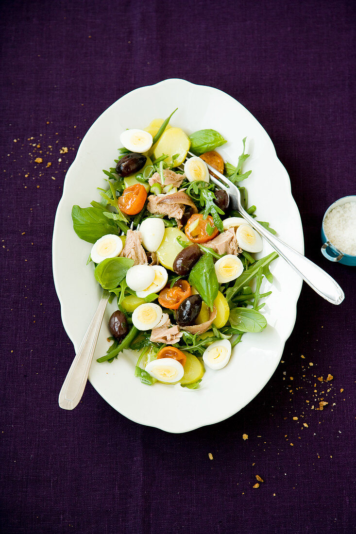 Salat Nicoise mit Wachteleiern