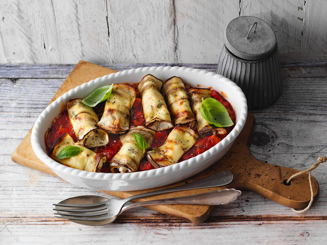 Auberginen-Cannelloni (Low Carb)