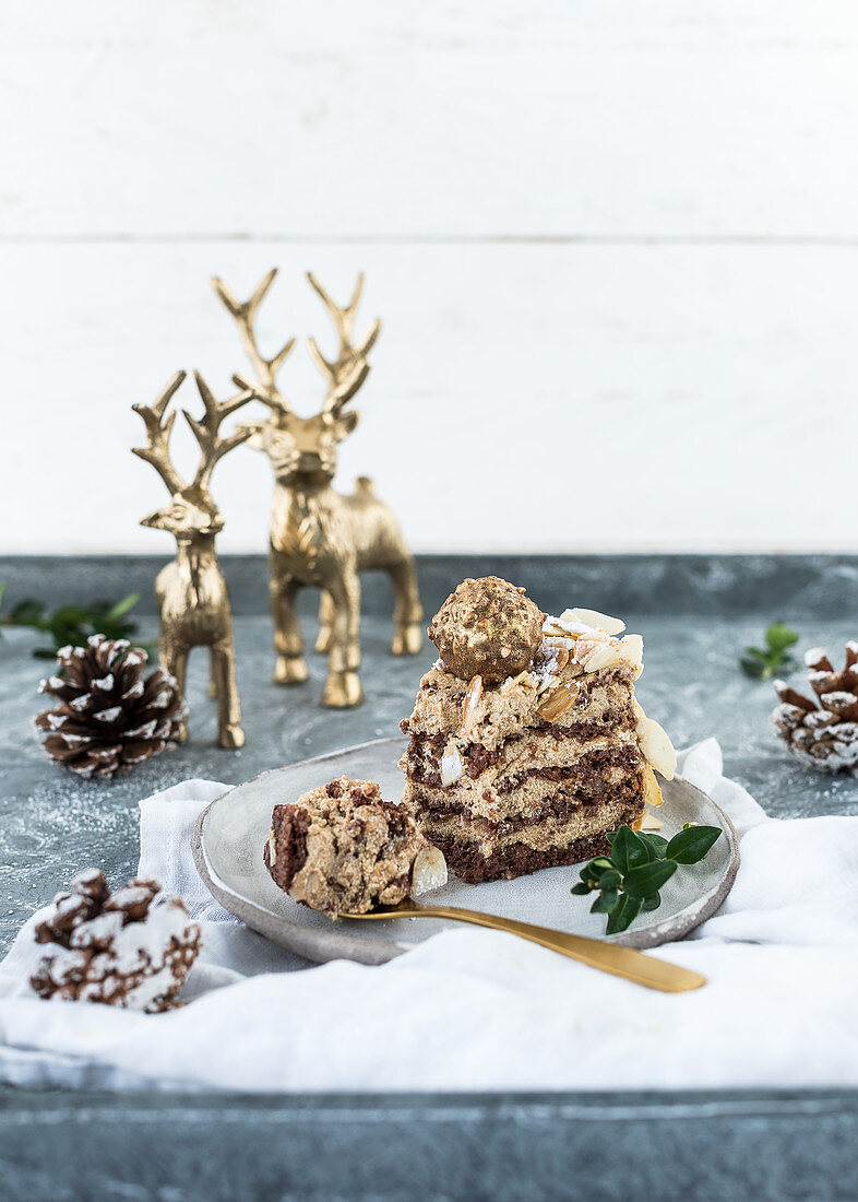 A slice of Christmas almond tart