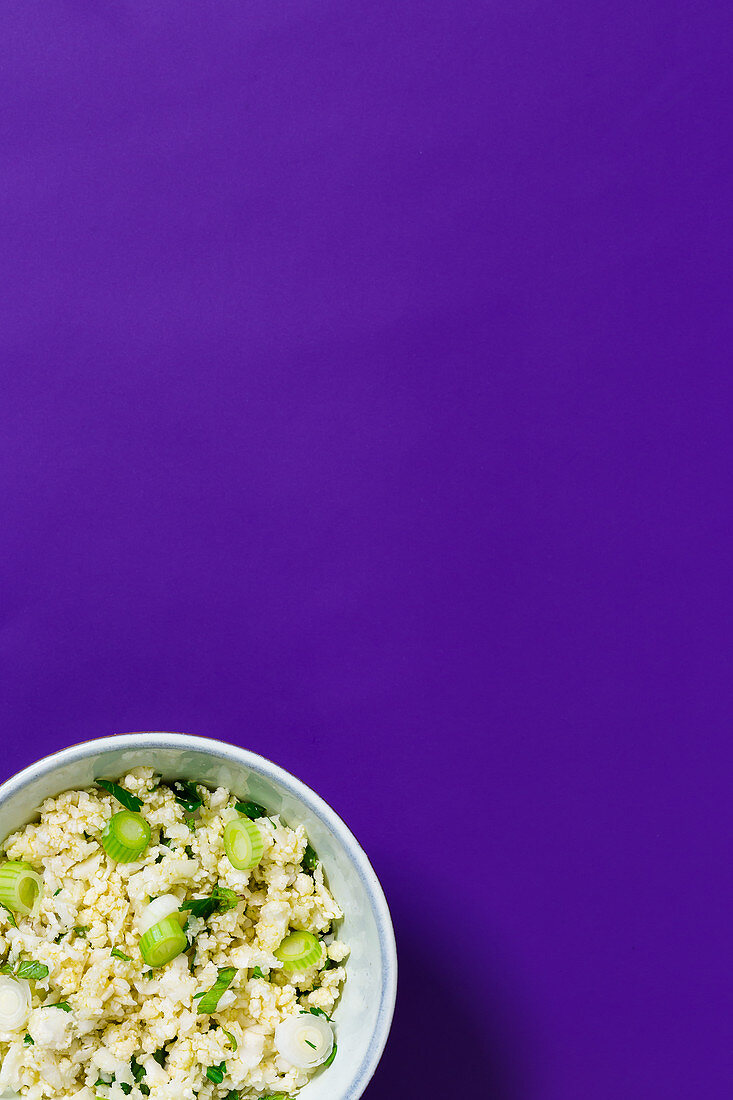 Caulitflower tabbouleh with mint and parsley