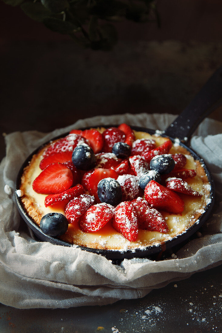 Beerentarte in der Pfanne gebacken