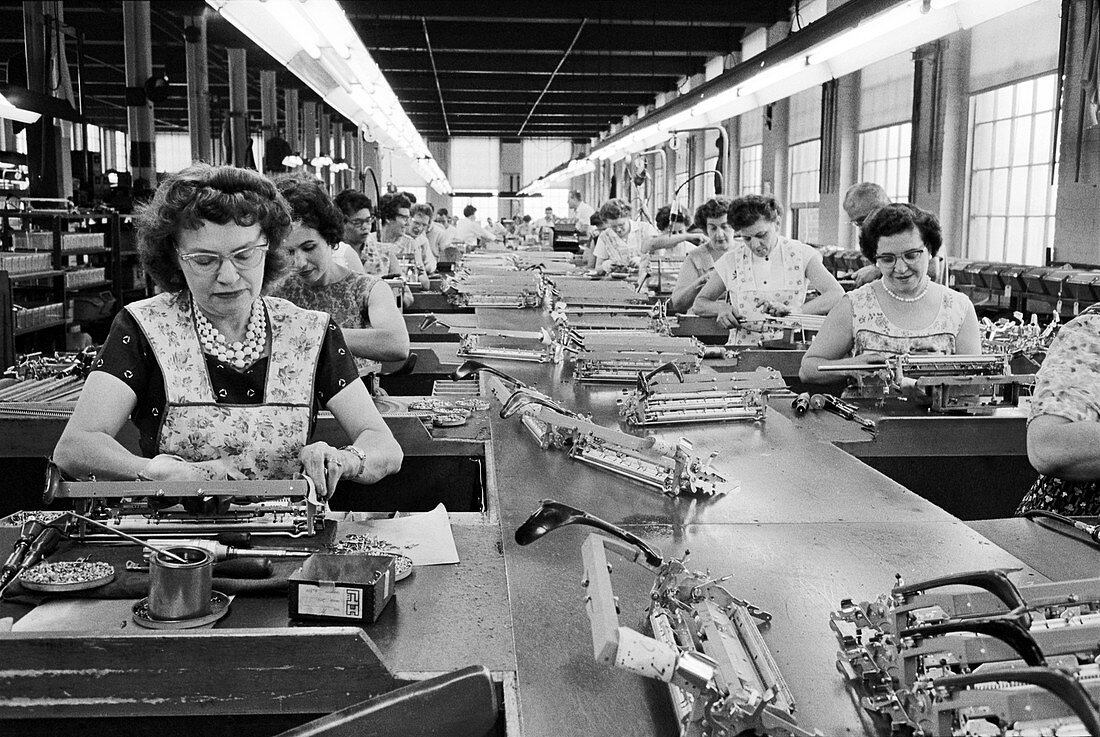Typewriter factory, 1960s