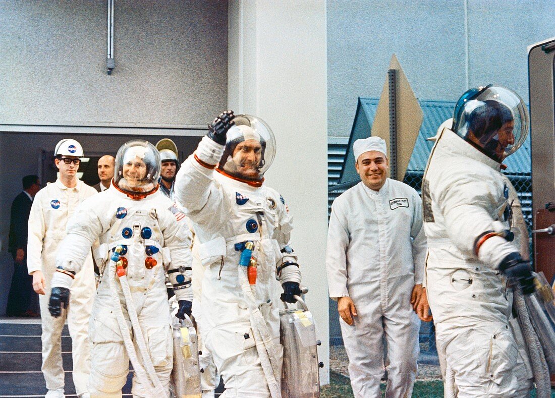 Apollo 12 crew launch countdown, 1969