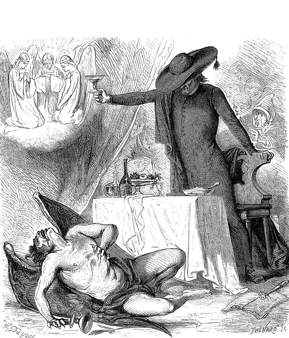 Death of the Devil, 19th Century illustration