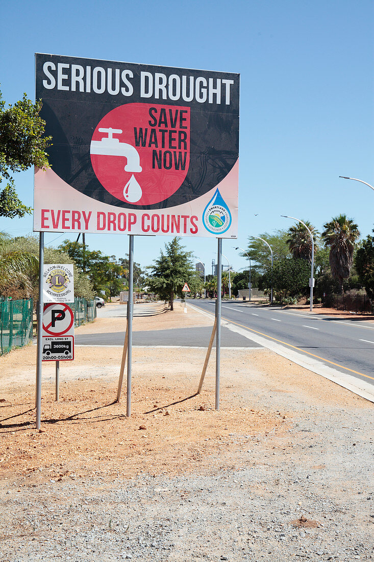 Drought sign, South Africa