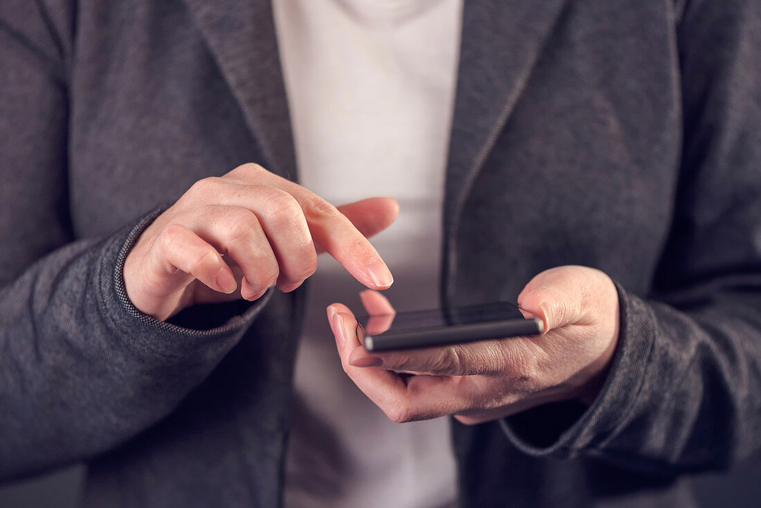 Woman using mobile phone