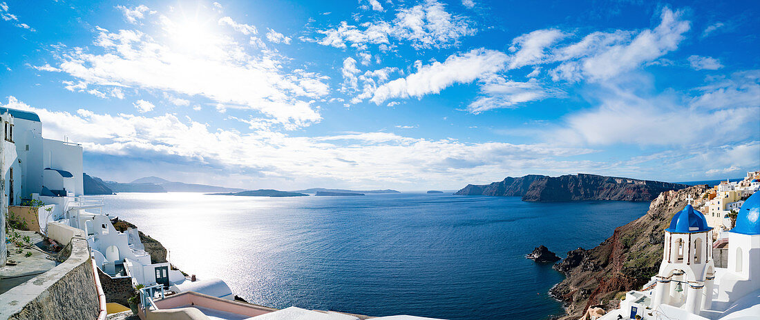 Caldera on the island of Santorini, Greece