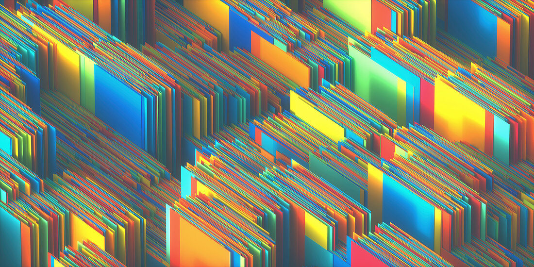 Multicoloured abstract layers, illustration