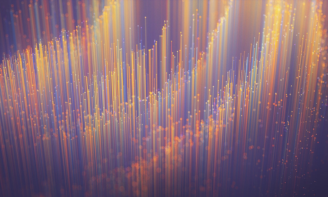 Fibre optics, illustration