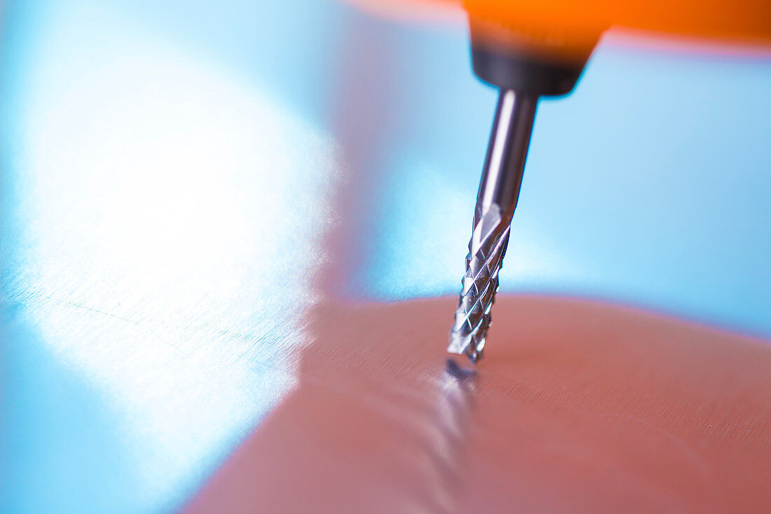 Cutting tool on CNC milling machine