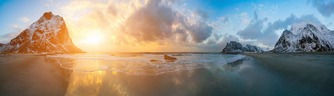 Sunrise over Arctic Sea