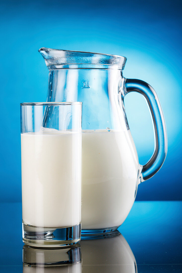 Jug and glass of milk