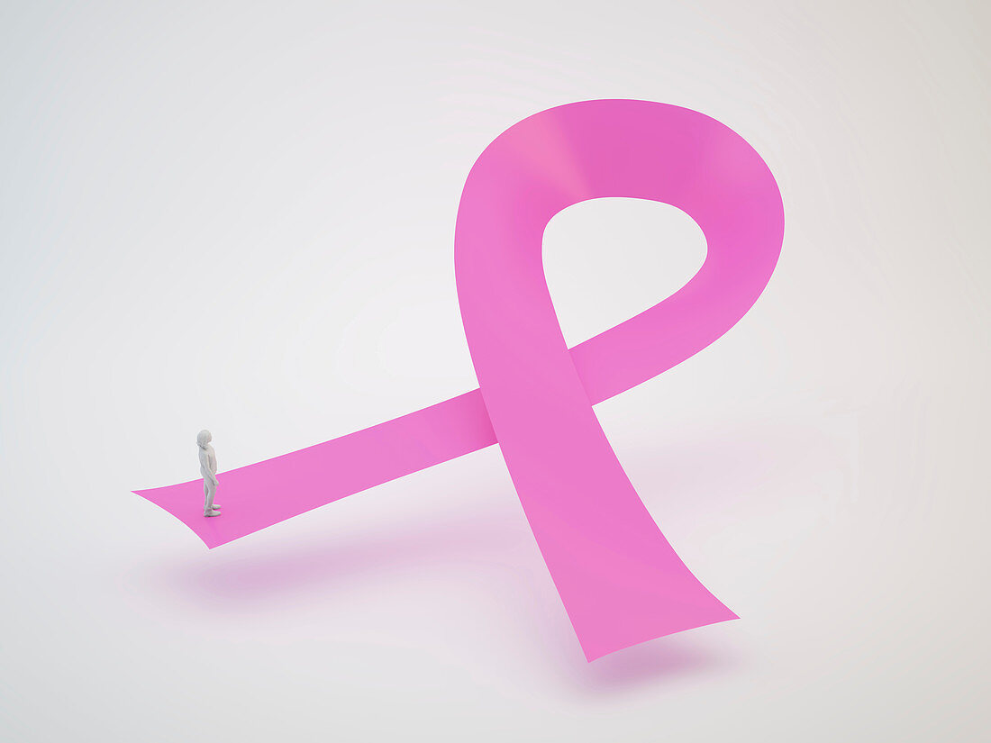 Cancer awareness ribbon , illustration