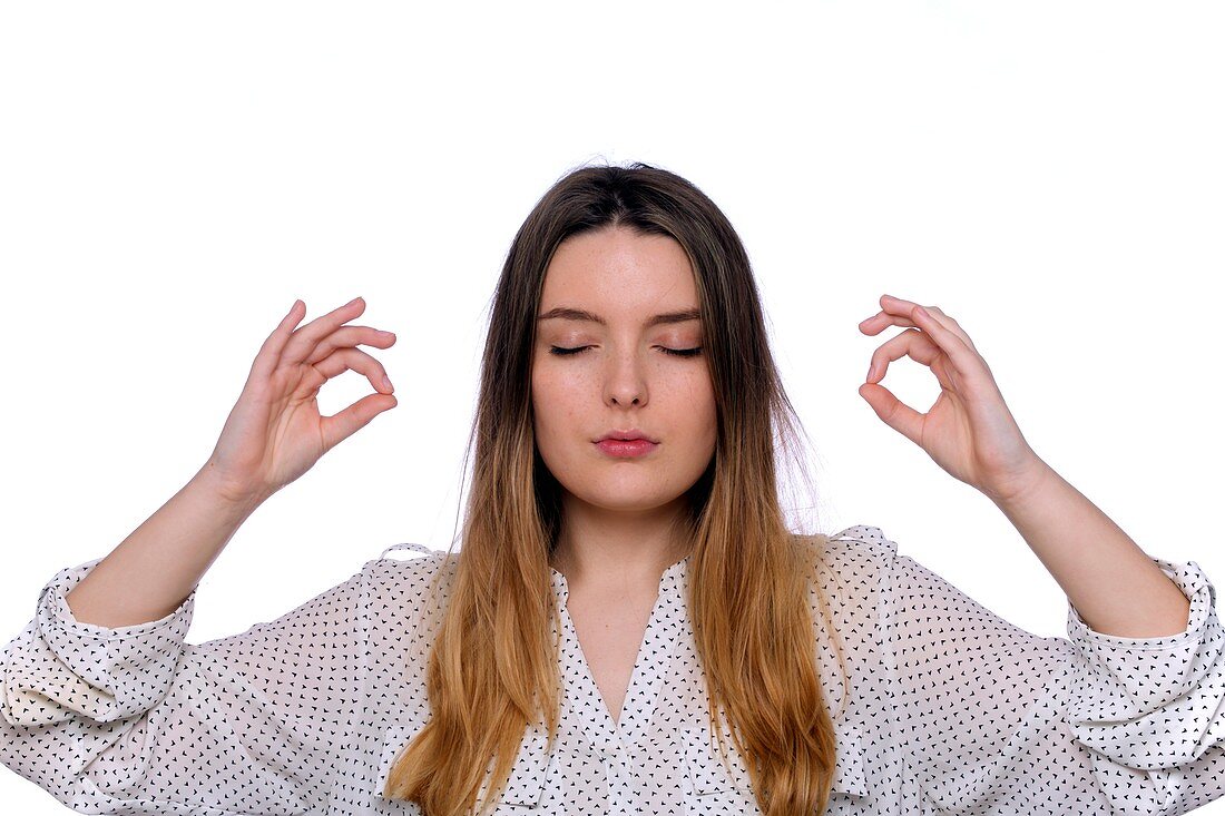 Woman meditating