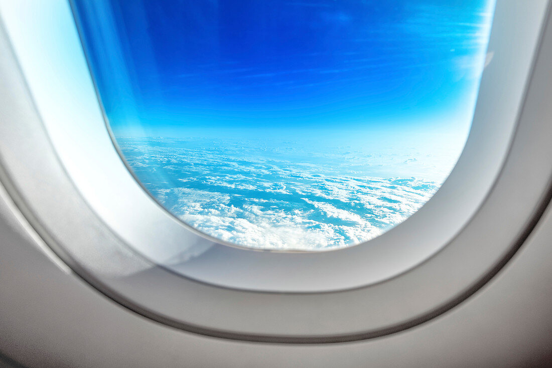 Clouds from aeroplane window