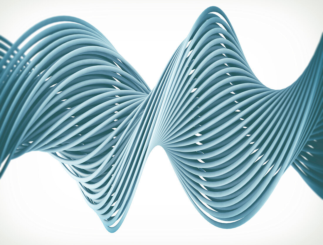Blue helix, illustration
