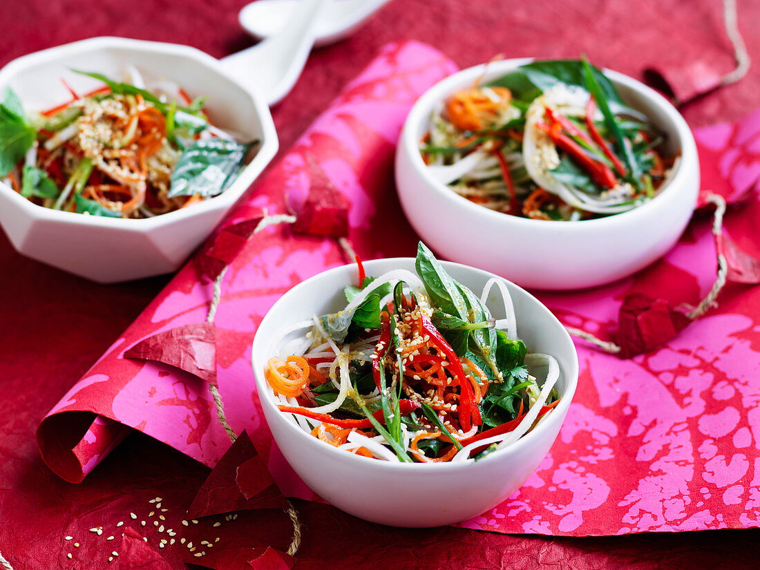 Asiatischer Salat mit Spiralgemüse