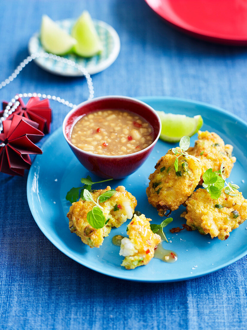 Vietnamese Prawn cakes with dipping sauce