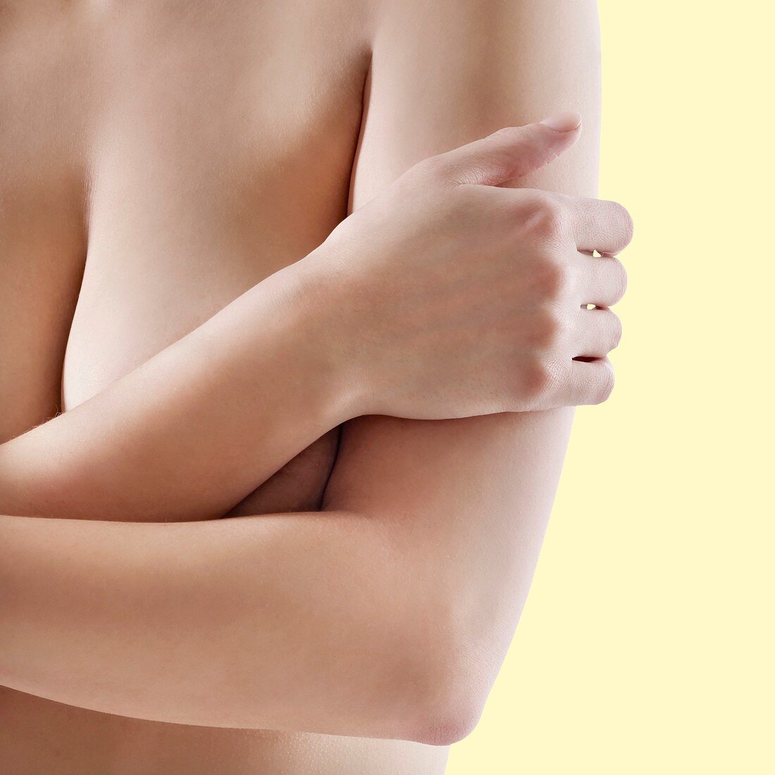 Breast awareness, conceptual image