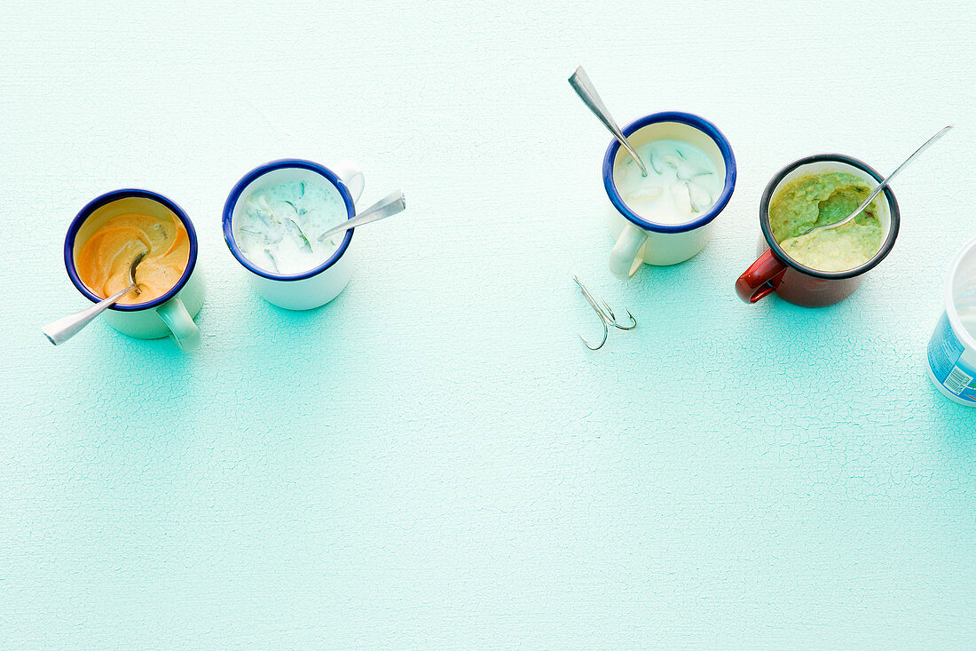 Vier schnelle Joghurt-Dips