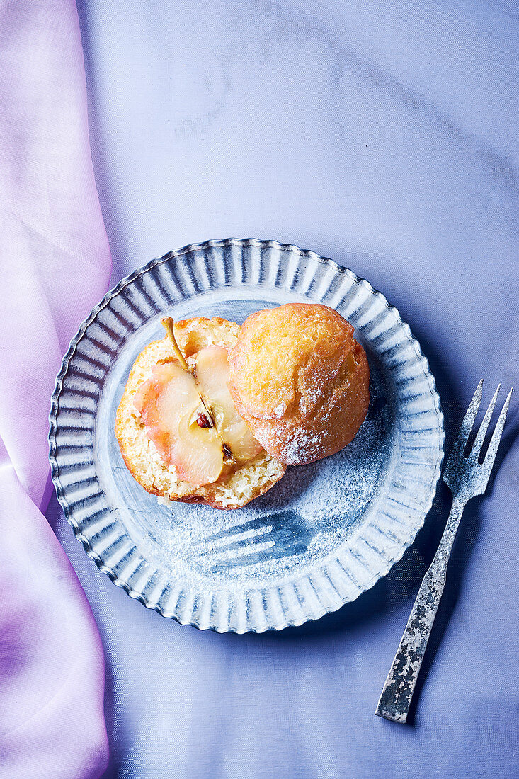 A brioche doughnut with an apple filling