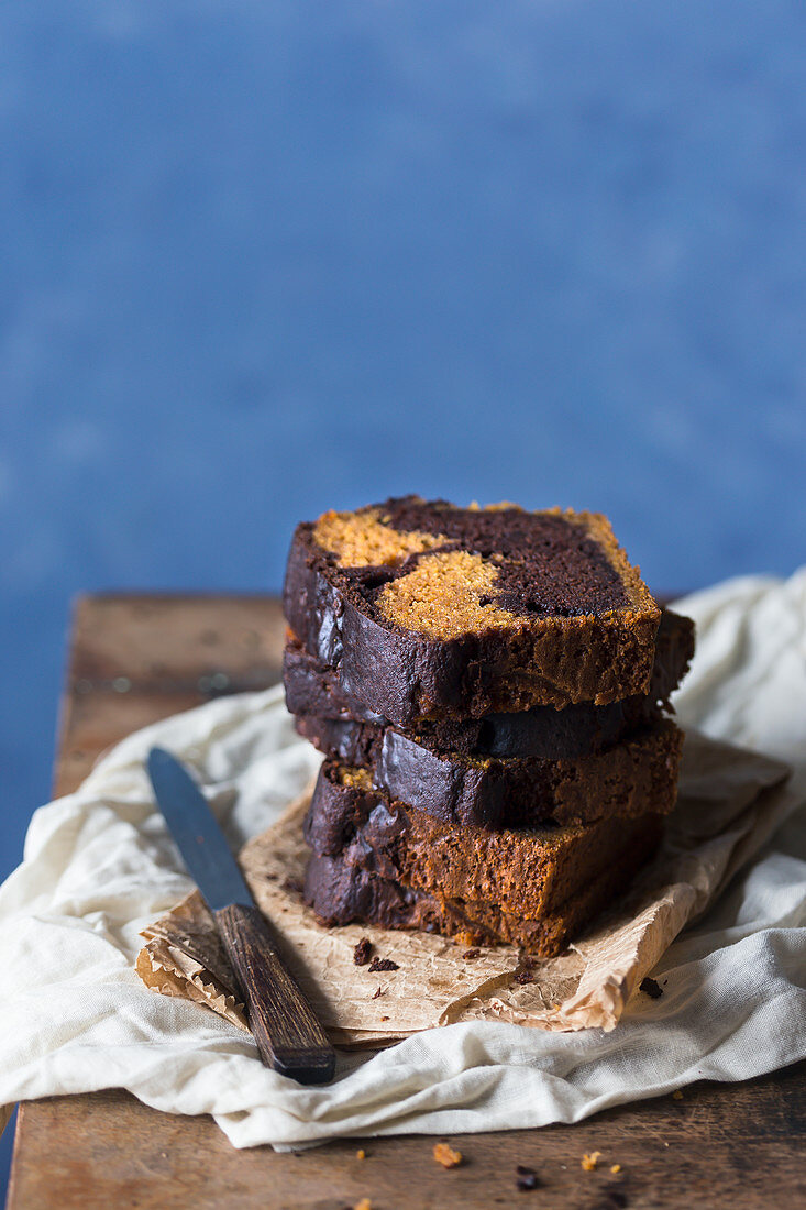 Pumpkin and chocolate pound cake