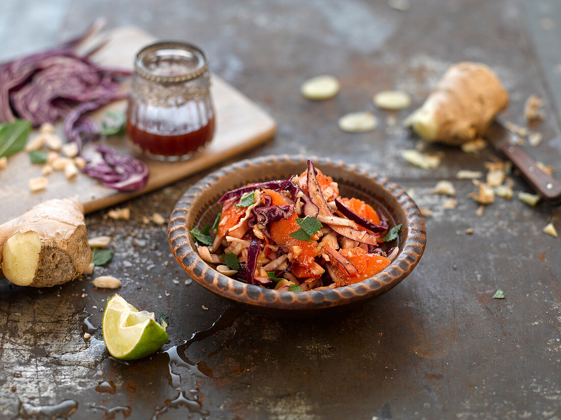 Thai style slaw with ginger