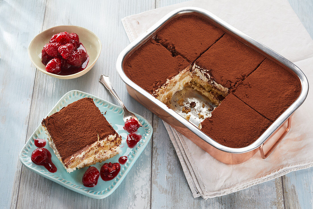 Tiramisu mit Himbeeren