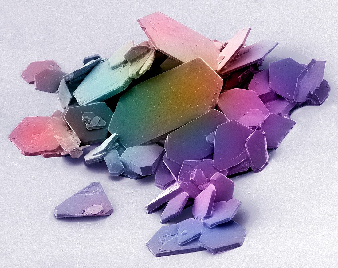Aspirin crystals, SEM