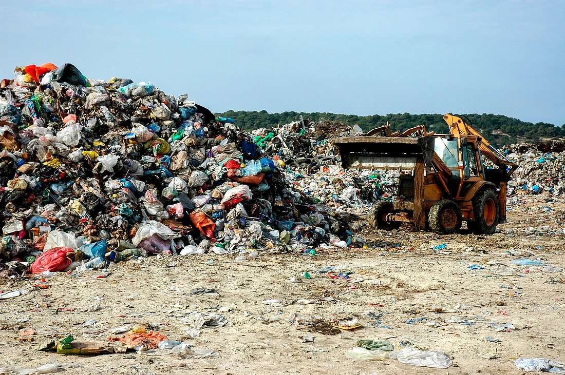 Landfill rubbish dump, Israel