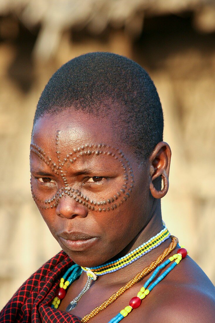 Portrait of young Datoga woman