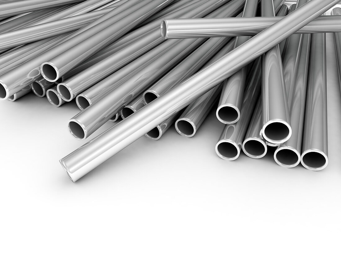 Metal pipes, illustration