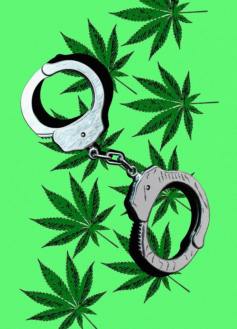 Illegal drugs, conceptual illustration