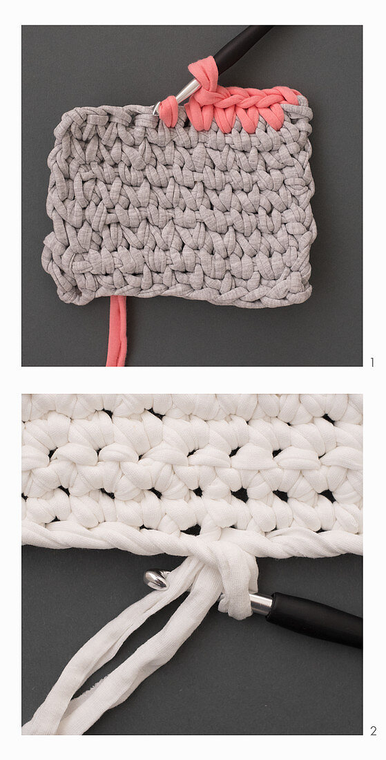 Crochet gauges – vertical double crochet and tassels