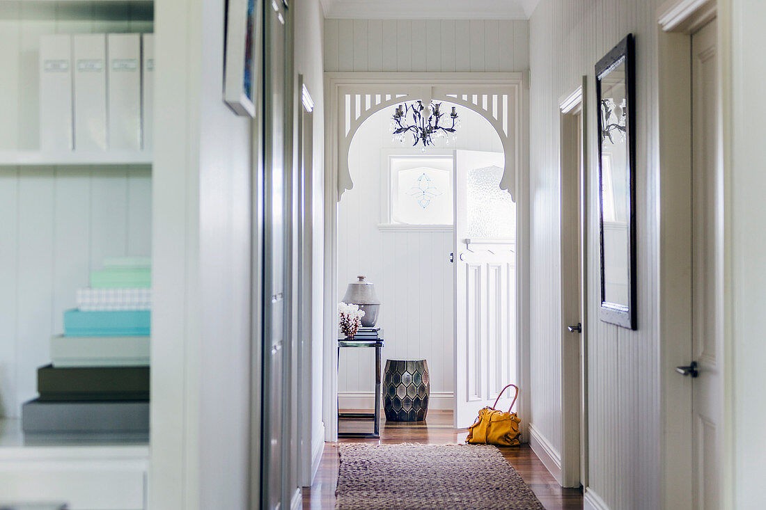 View through hallway to entrance area