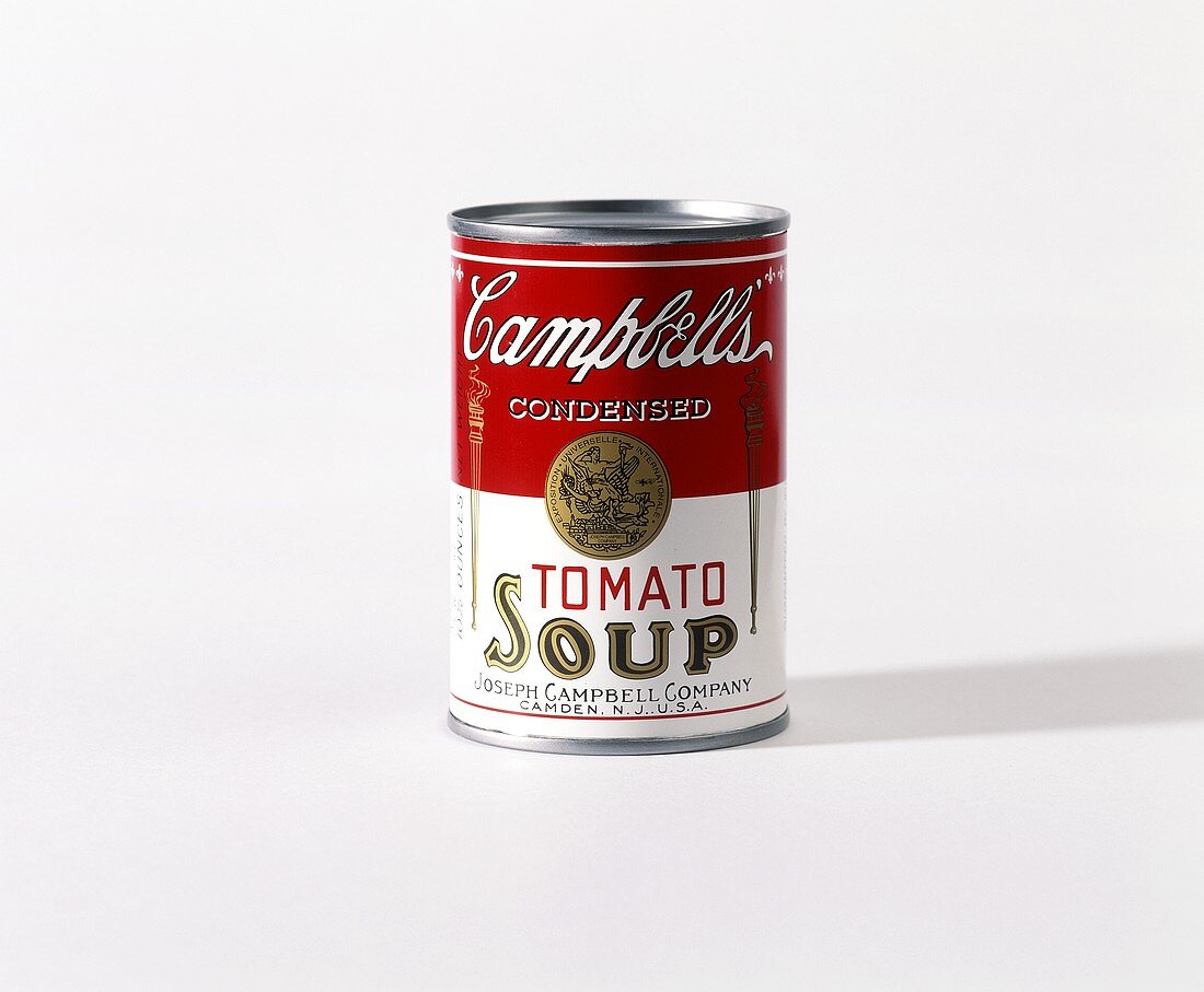 A can of soup (tomato soup from the USA)