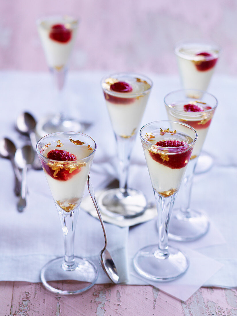 Prosecco and Raspberry Jellies