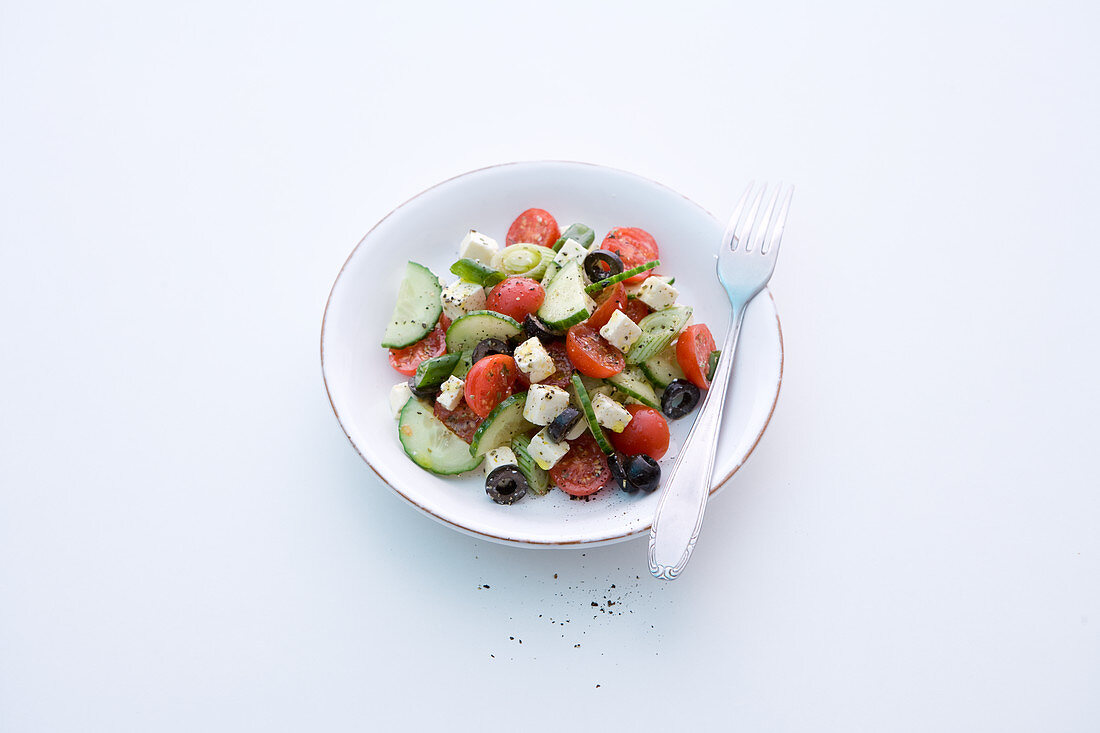 Greek country salad with sheep's cheese