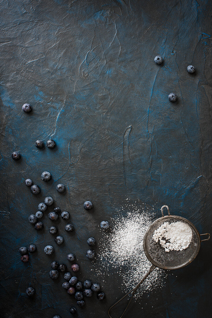 Blueberries view from above