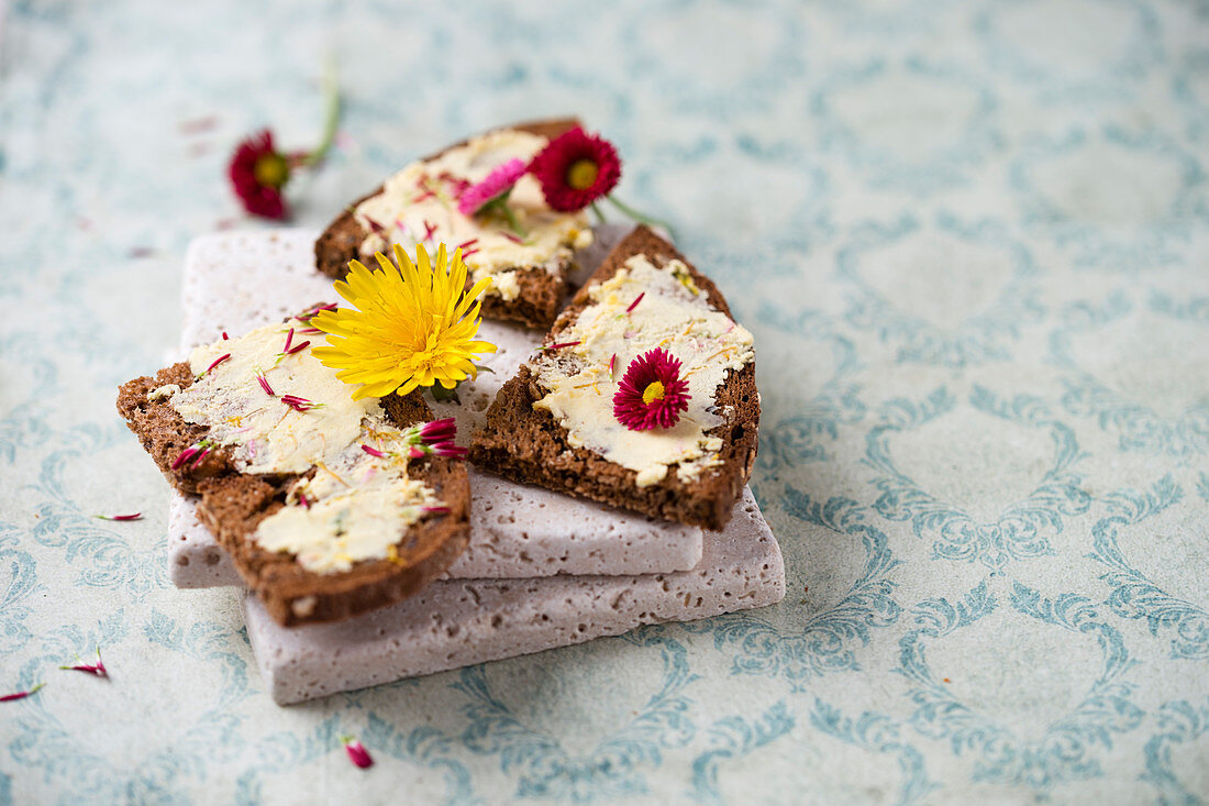 Dandelion and daisy butter