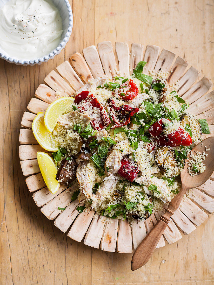 Char-Grilled Vegetable, Chicken and Couscous Salad
