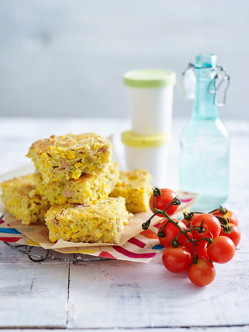 Thunfisch-Mais-Schnitten mit Käse