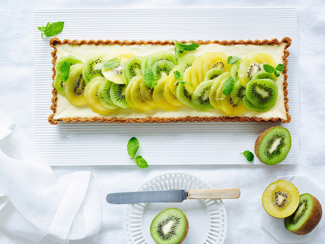 Kiwifruit Green and Gold cheesecake