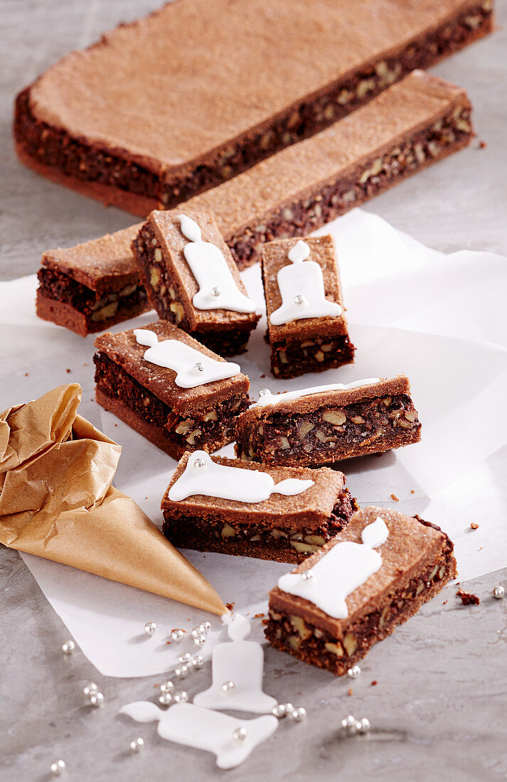 Christmas chocolate slices