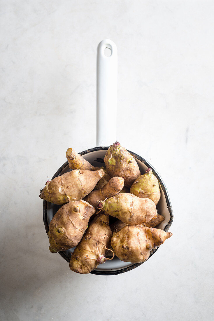 Jerusalem Artichokes in a Pan