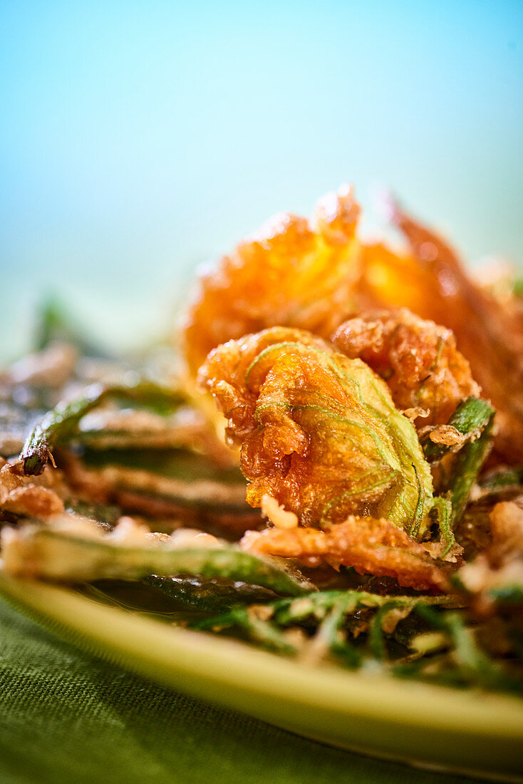 Courgette flower fritters