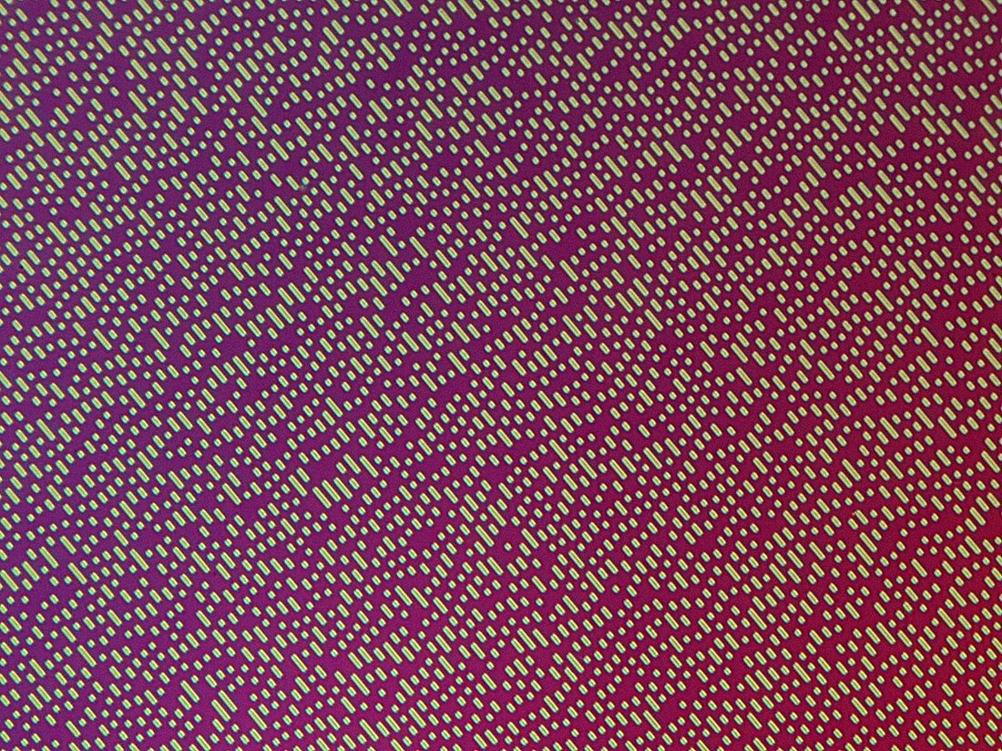 Compact disc surface, light micrograph