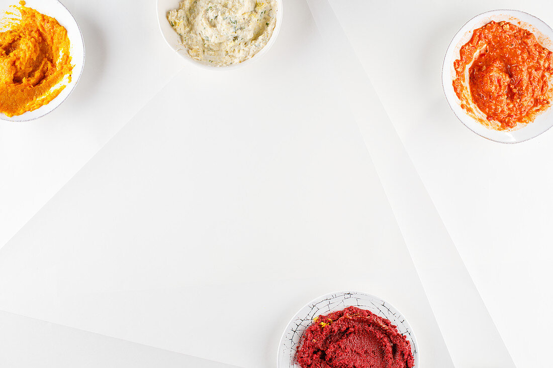 Spreads made from artichokes, pepper, beetroot and pumpkin